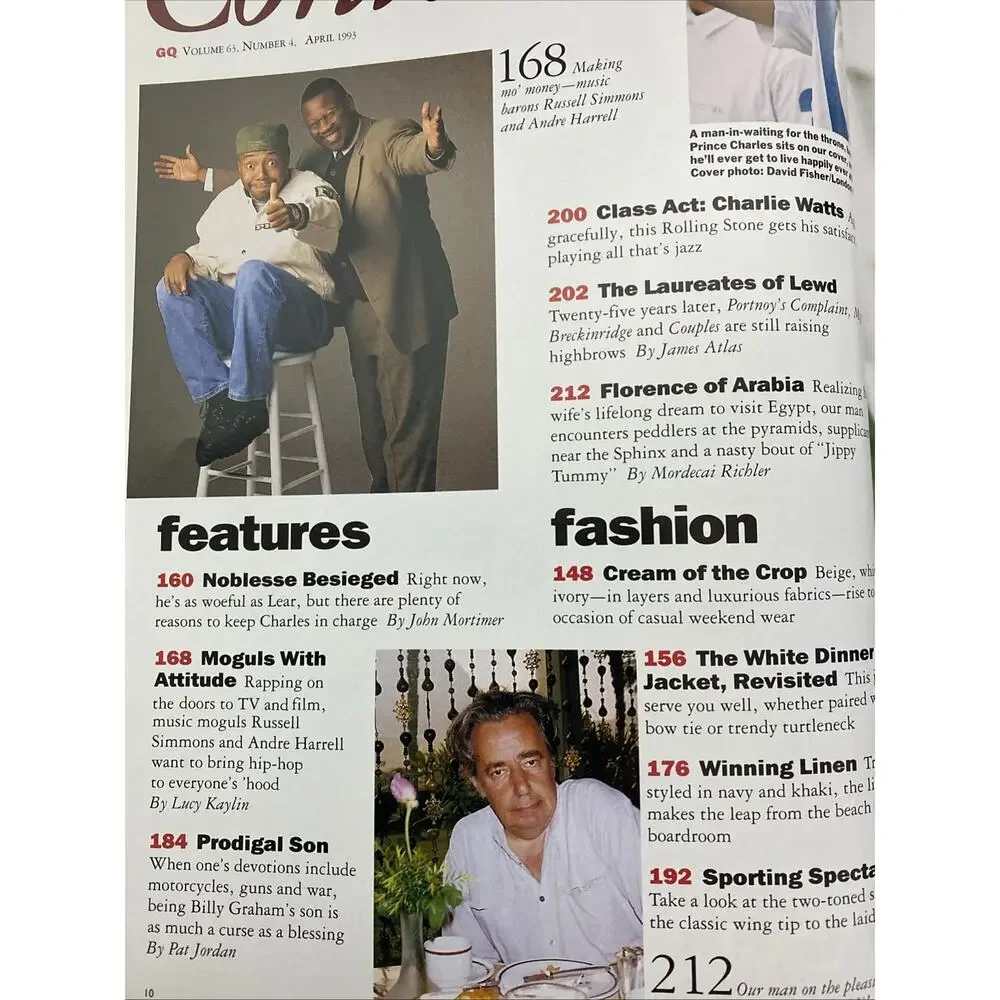 Vintage GQ Magazine April 1993 Prince Charles “Di-Lemma” Ads‎ Mens Cologne